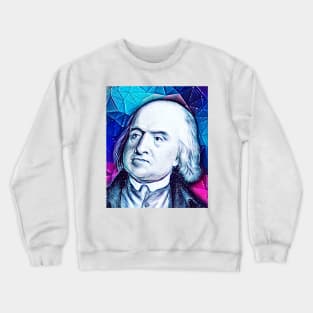 Jeremy Bentham Snowy Portrait | Jeremy Bentham Artwork 13 Crewneck Sweatshirt